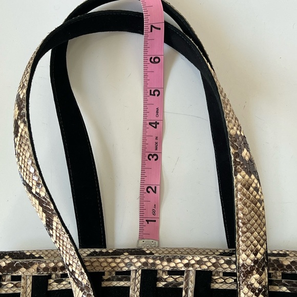 Nancy Gonzalez Python Suede Woven Snake Skin Purse Bag Colombia Rare - Picture 15 of 15